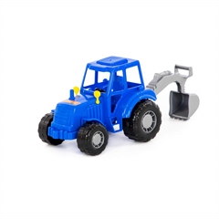Traktor-koparka Majster (niebieski) (w siatce)