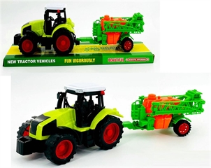 Traktor z maszyną pomarańczowy klosz